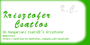 krisztofer csatlos business card